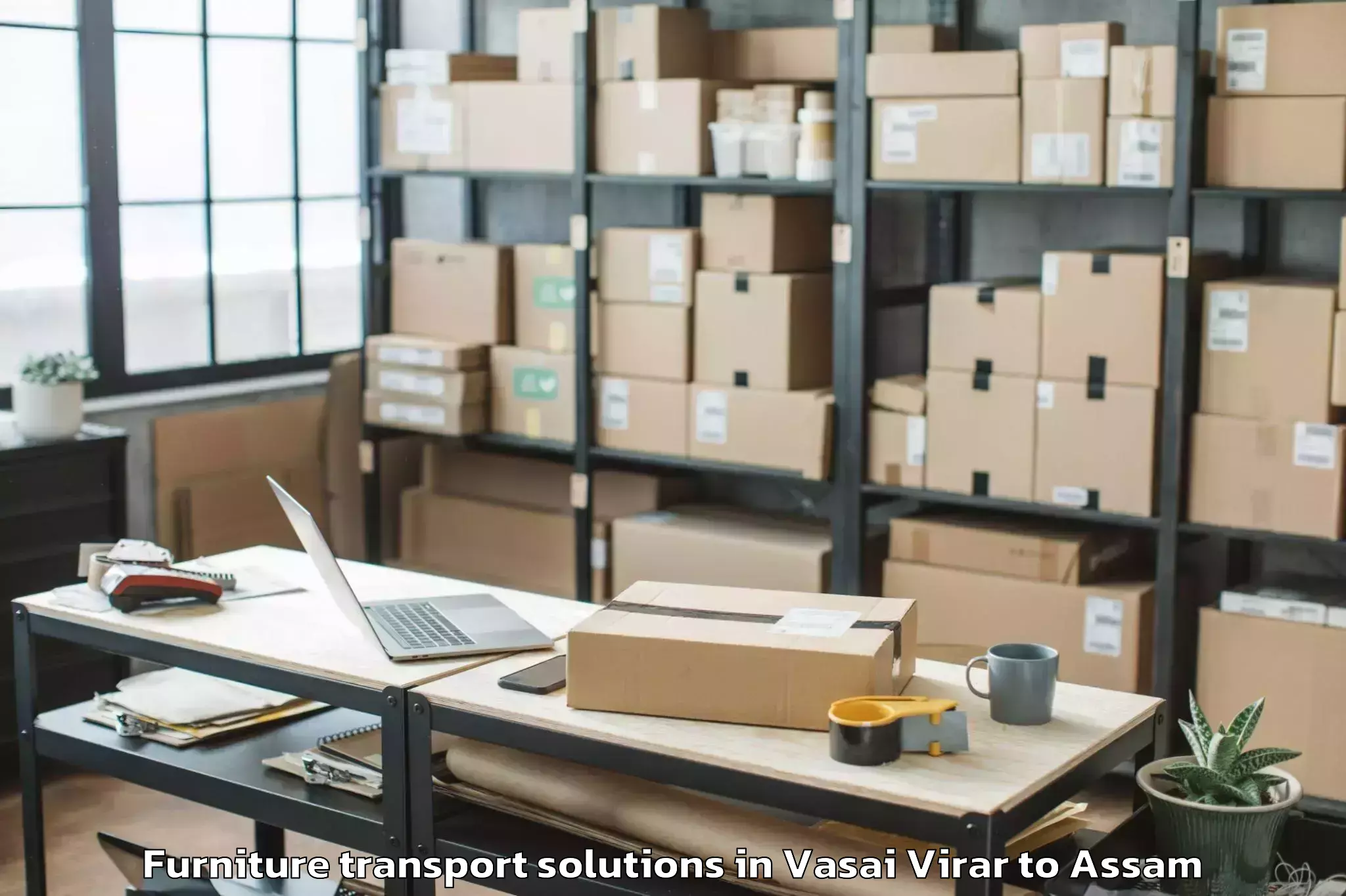 Book Vasai Virar to Bongkhar Furniture Transport Solutions